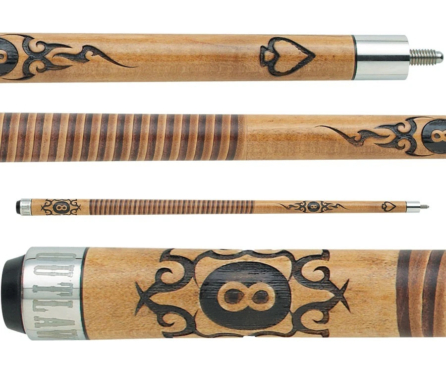 Outlaw OL29 Pool Cue – 8-Ball & Tribal Design - Image 5