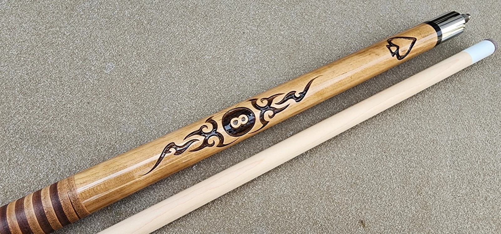 Outlaw OL29 Pool Cue – 8-Ball & Tribal Design - Image 16
