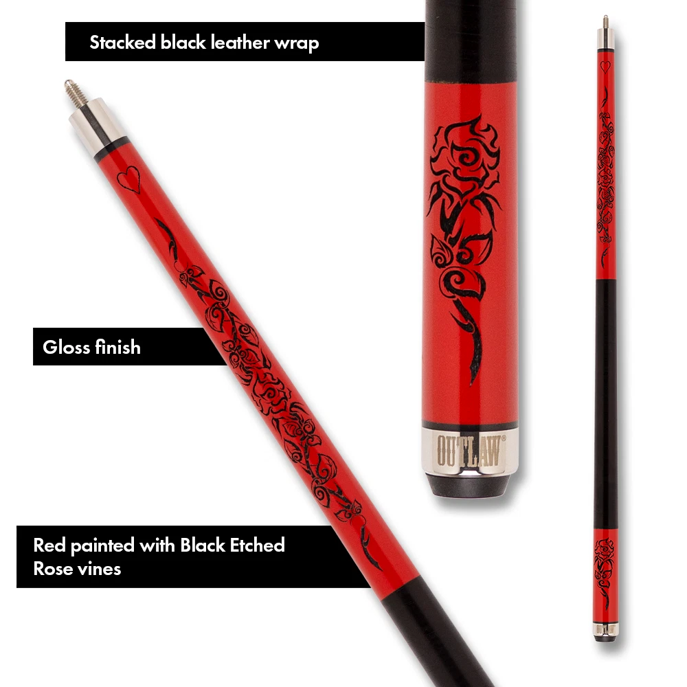 Outlaw OL30 Red Rose Pool Cue Limited Edition - Image 11