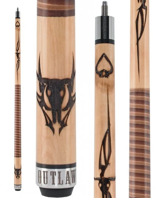 Outlaw OL42 Pool Cue - Western Art Design