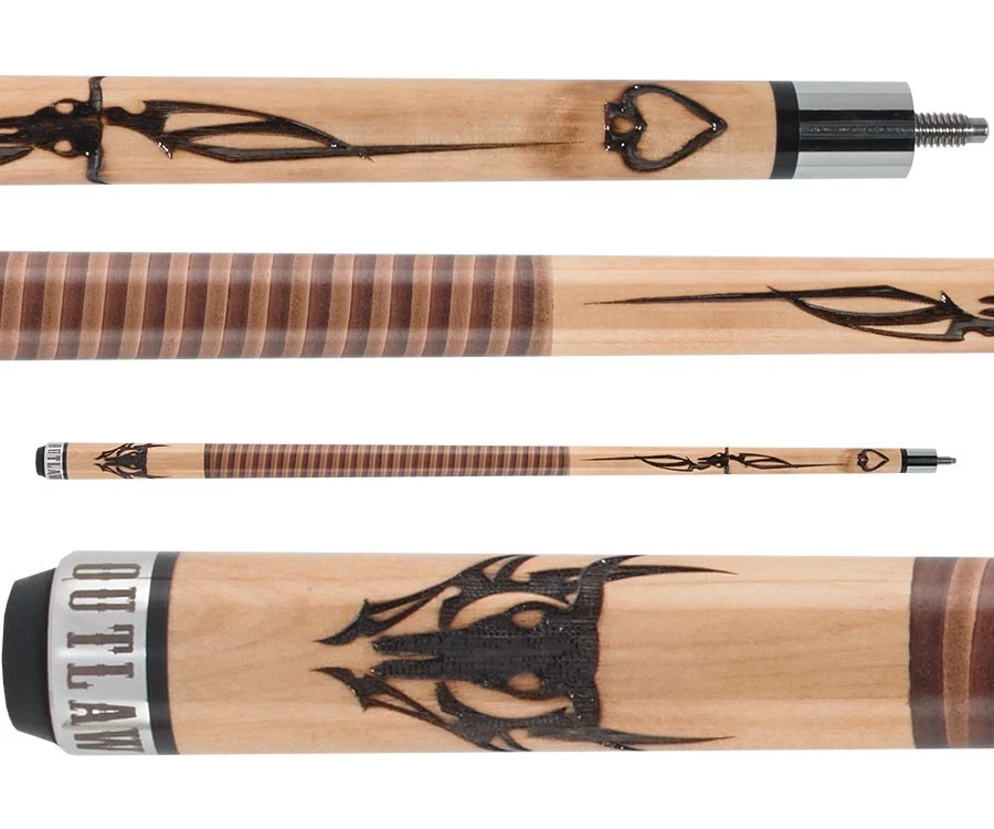 Outlaw OL42 Pool Cue - Western Art Design - Image 2