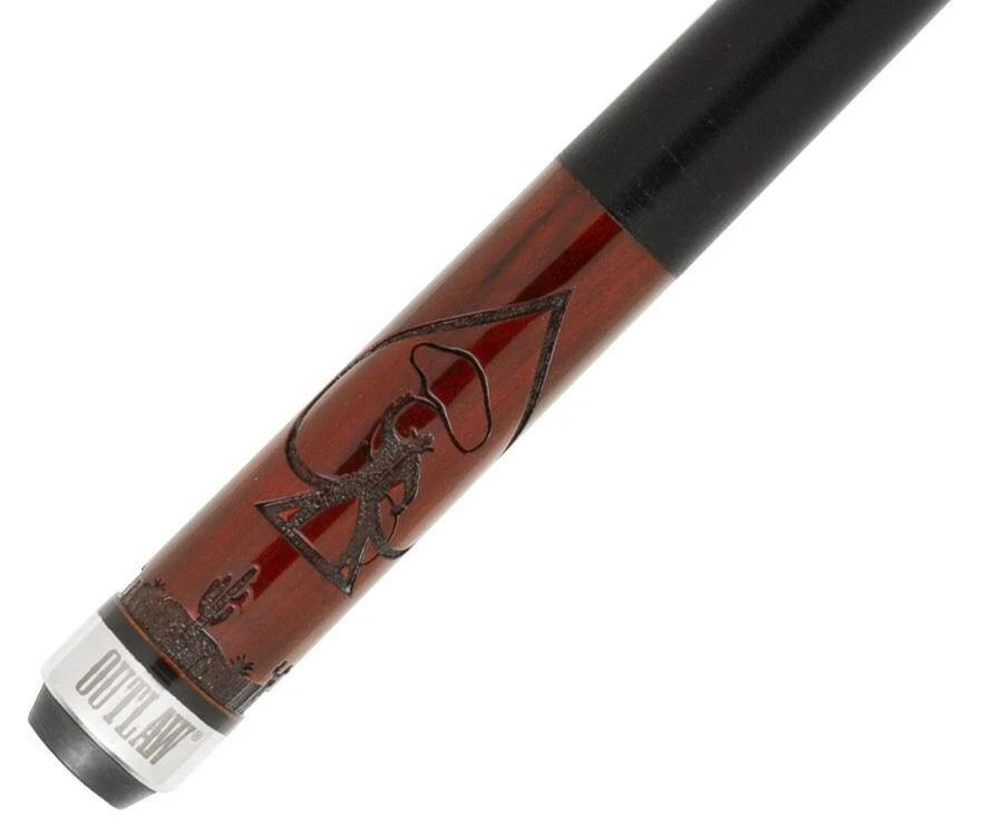 Outlaw OL55 Pool Cue Cherry Stain with Leather Wrap - Image 5