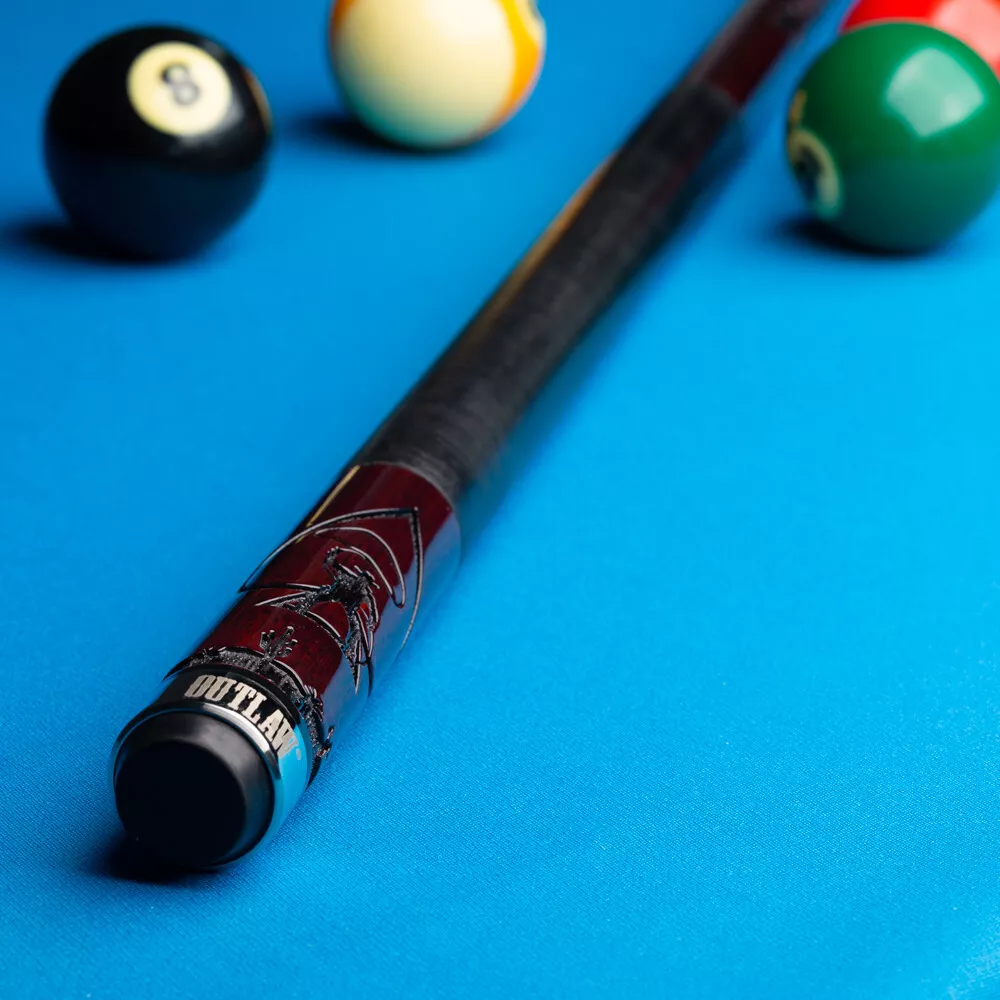 Outlaw OL55 Pool Cue Cherry Stain with Leather Wrap - Image 11