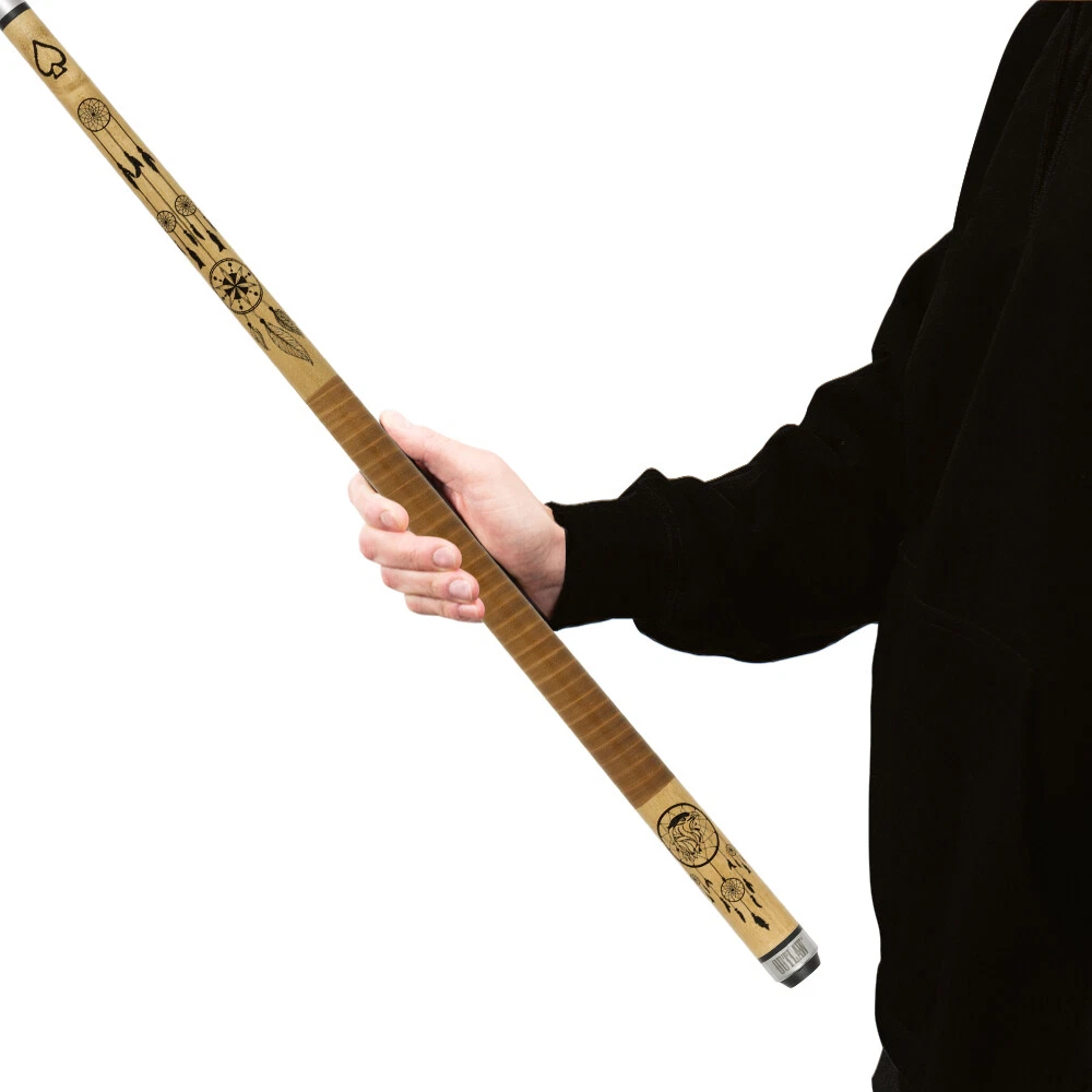 Outlaw OL56 Dreamcatcher Cue Brown Stacked Leather Wrap - Image 13