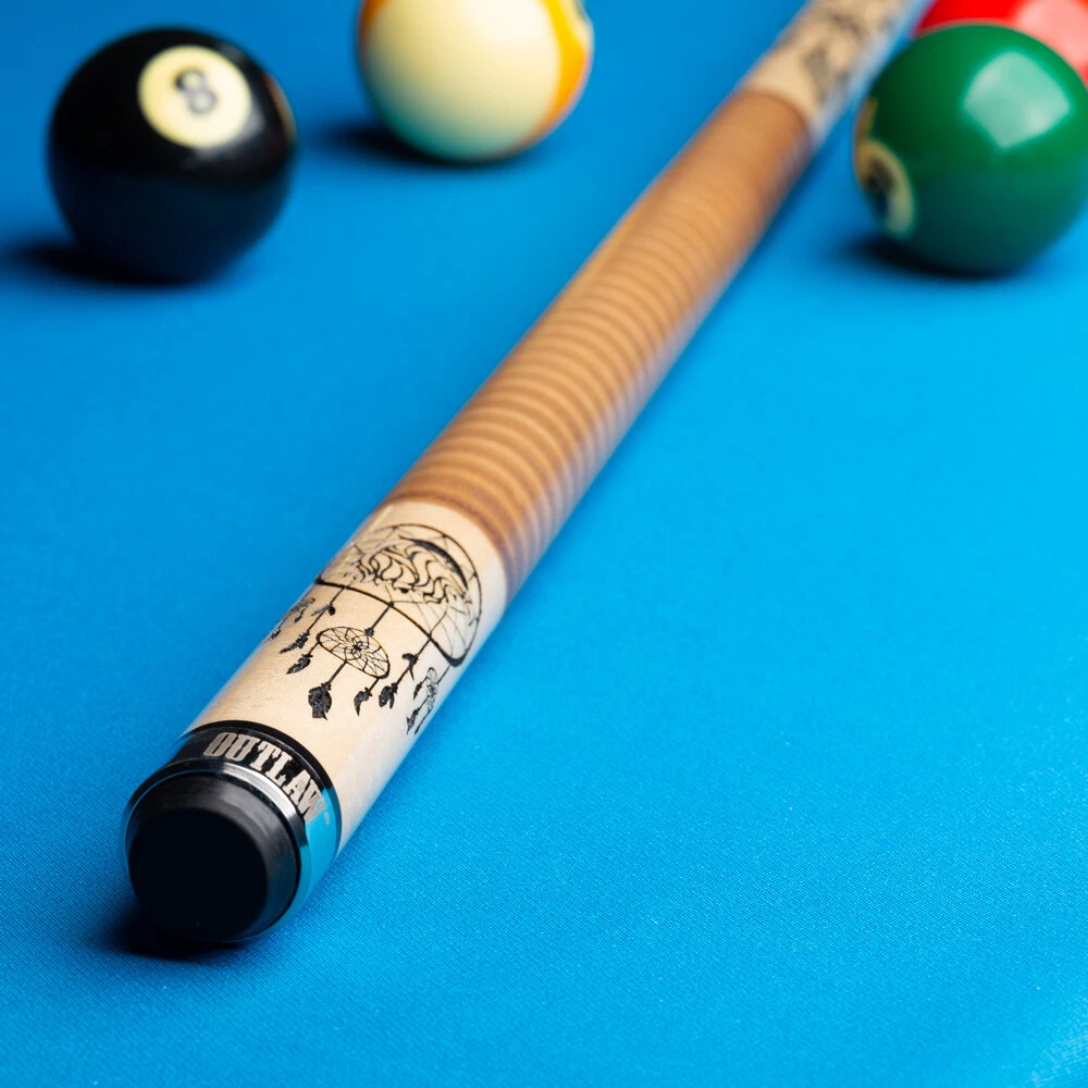 Outlaw OL56 Dreamcatcher Cue Brown Stacked Leather Wrap - Image 14