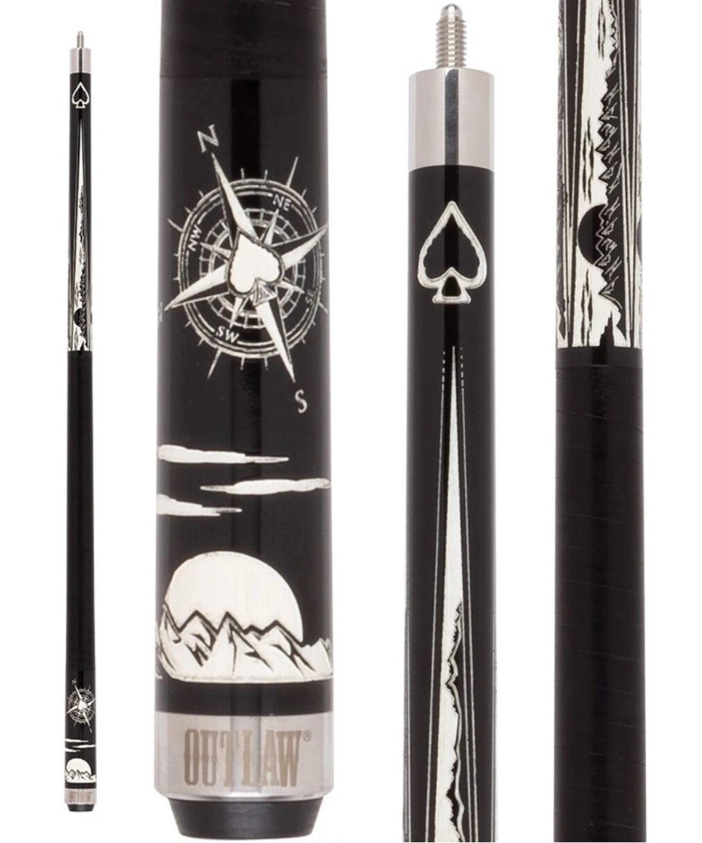 Outlaw OL59 “Desert Moon” Pool Cue Mountain-scape Design
