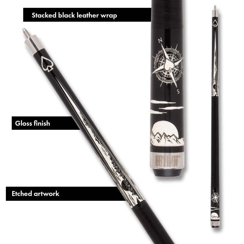Outlaw OL59 “Desert Moon” Pool Cue Mountain-scape Design - Image 6