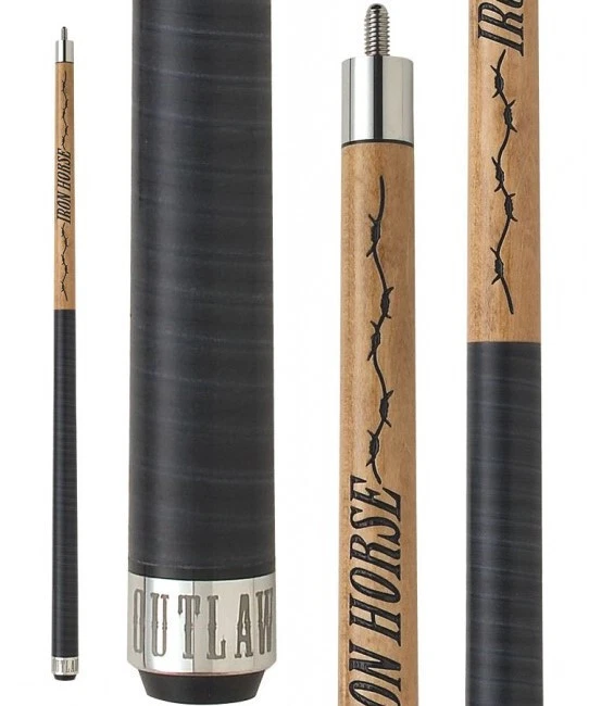 Outlaw OLBK01 Iron Horse Break Cue Phenolic Tip Leather Wrap