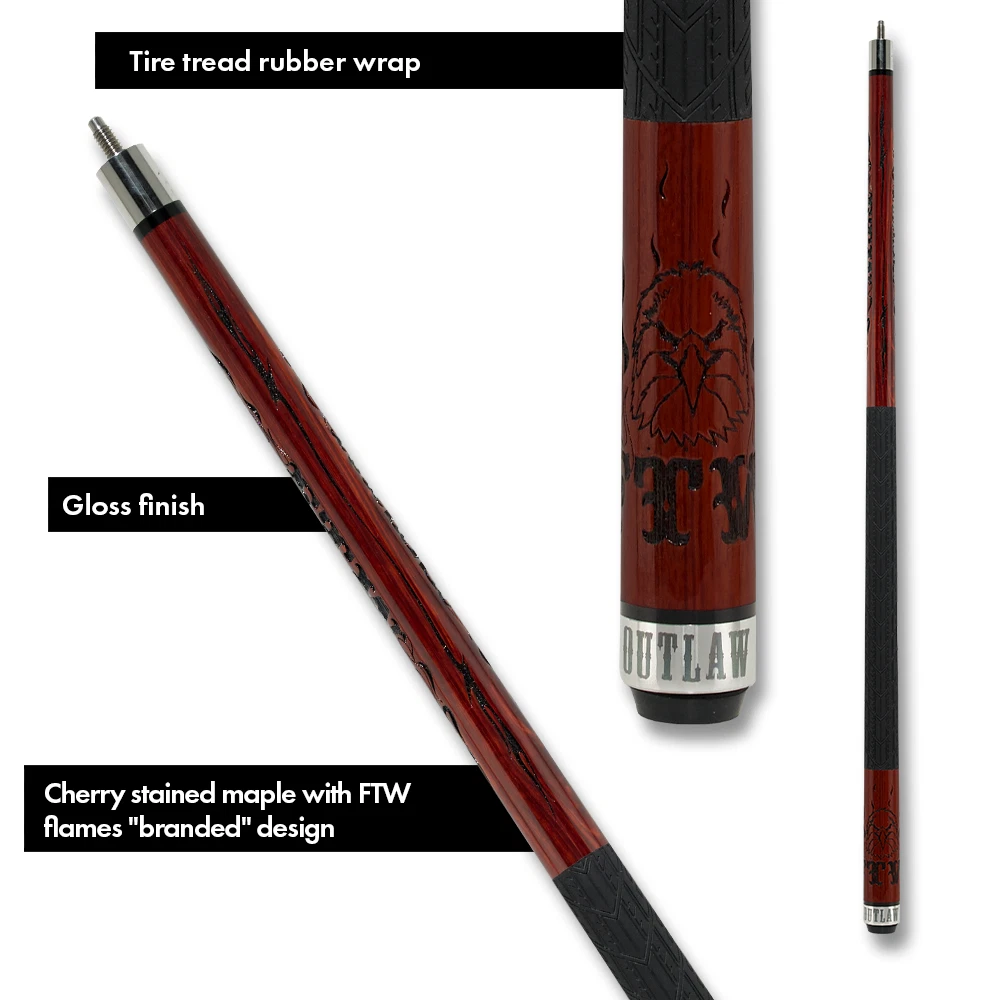 Outlaw OLBK02 Break Cue FTW Flames "branded" Design - Image 7