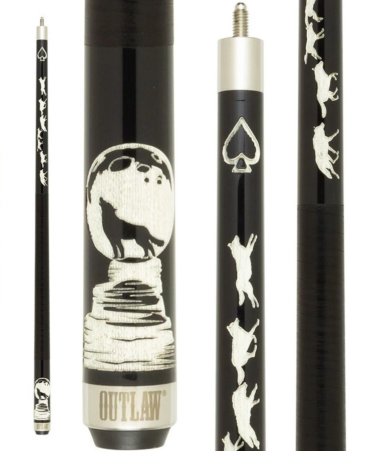Outlaw Thunder OL58 Cue Running Wolves Design