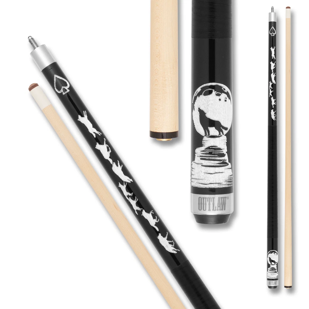 Outlaw Thunder OL58 Cue Running Wolves Design - Image 6