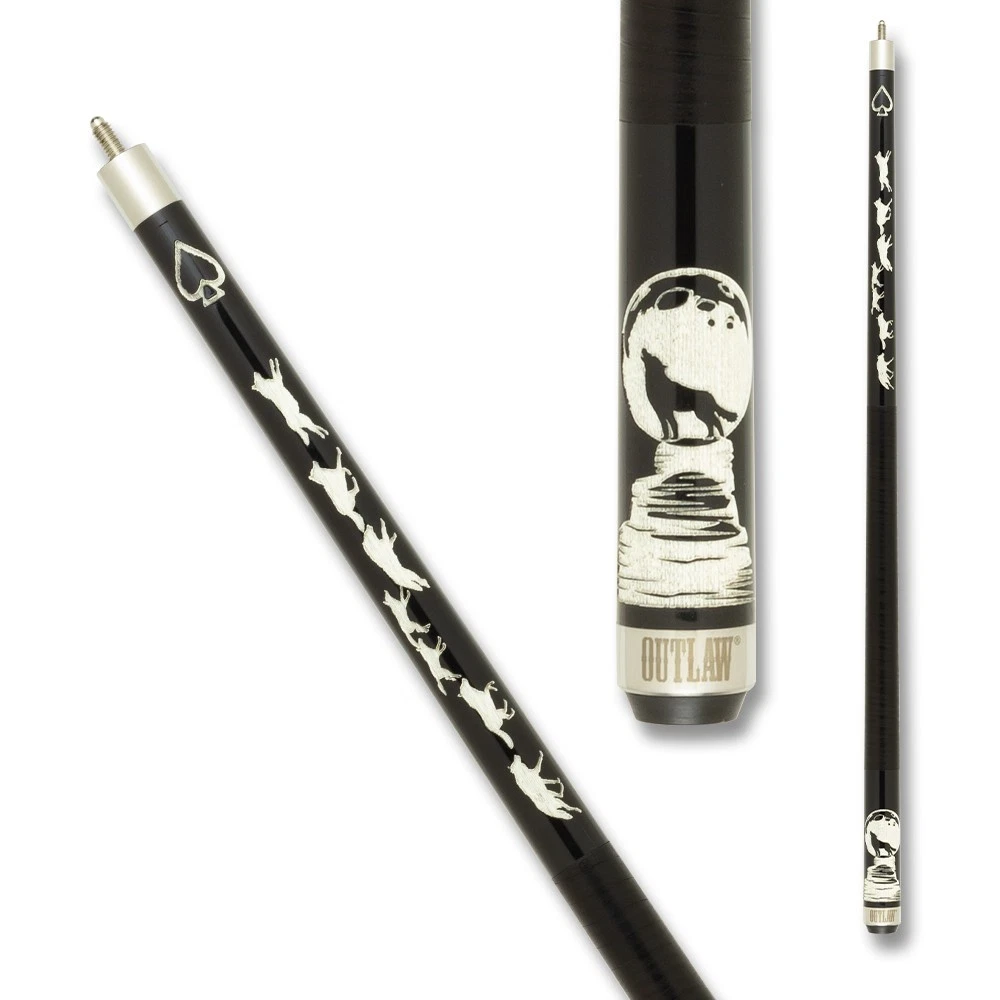 Outlaw Thunder OL58 Cue Running Wolves Design - Image 7