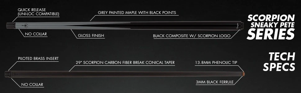 Scorpion SCOCBK Grey Carbon-Fiber Break Cue - Image 9