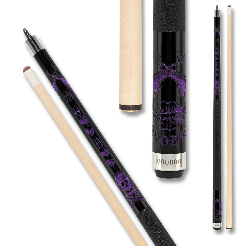 Voodoo VOD28 Pool Cue Kiss of Death Laser Engraved Design - Image 2