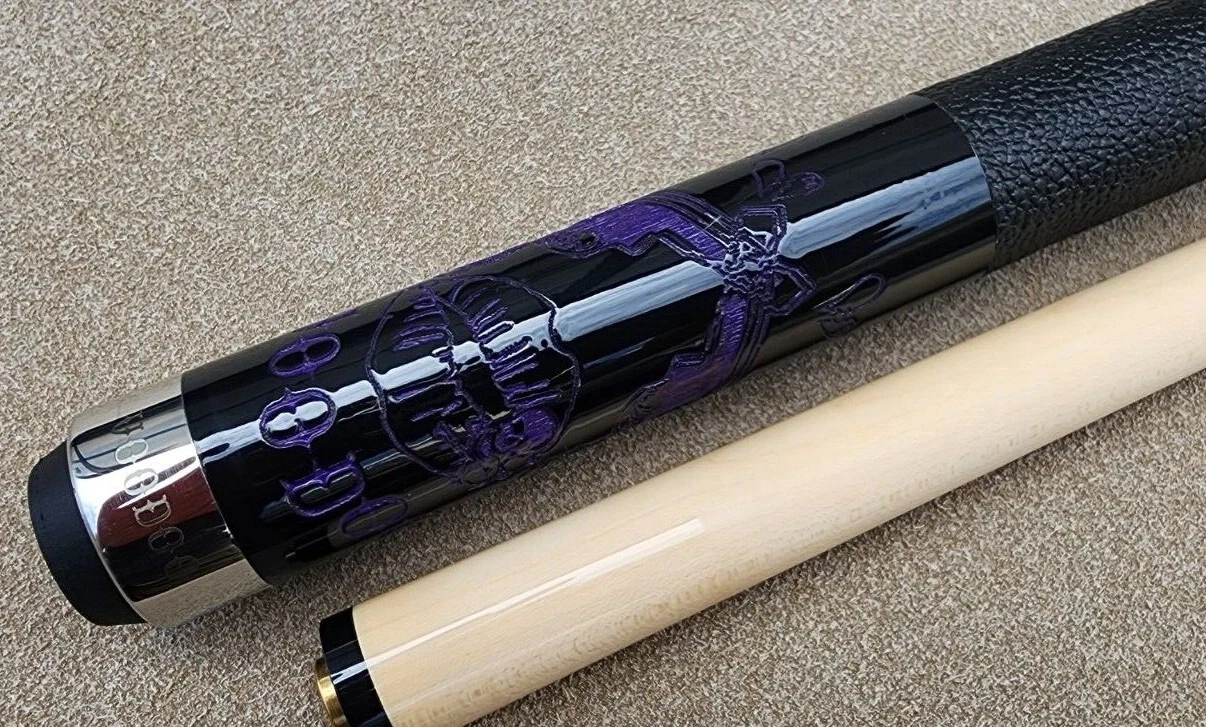 Voodoo VOD28 Pool Cue Kiss of Death Laser Engraved Design - Image 10