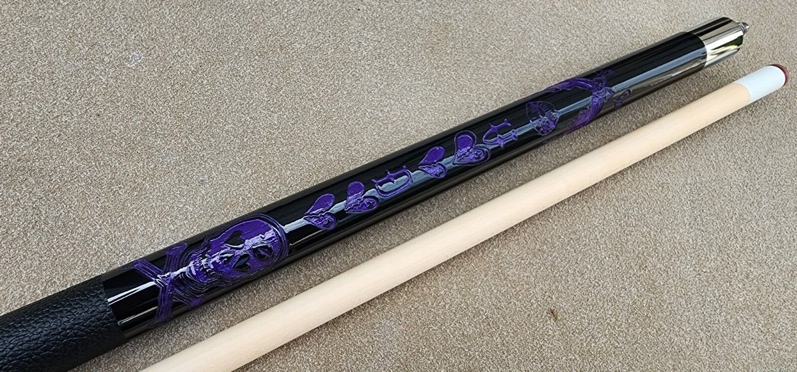 Voodoo VOD28 Pool Cue Kiss of Death Laser Engraved Design - Image 13
