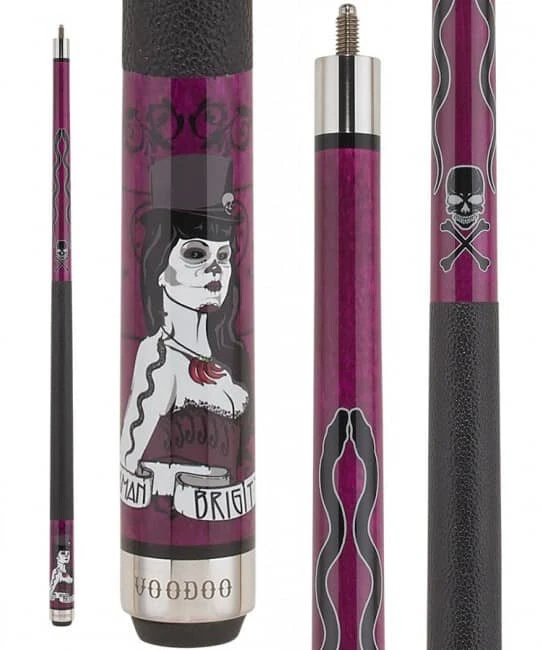 Voodoo VOD36 “Voodoo Queen” / RIP Pool Cue Purple Stained Design