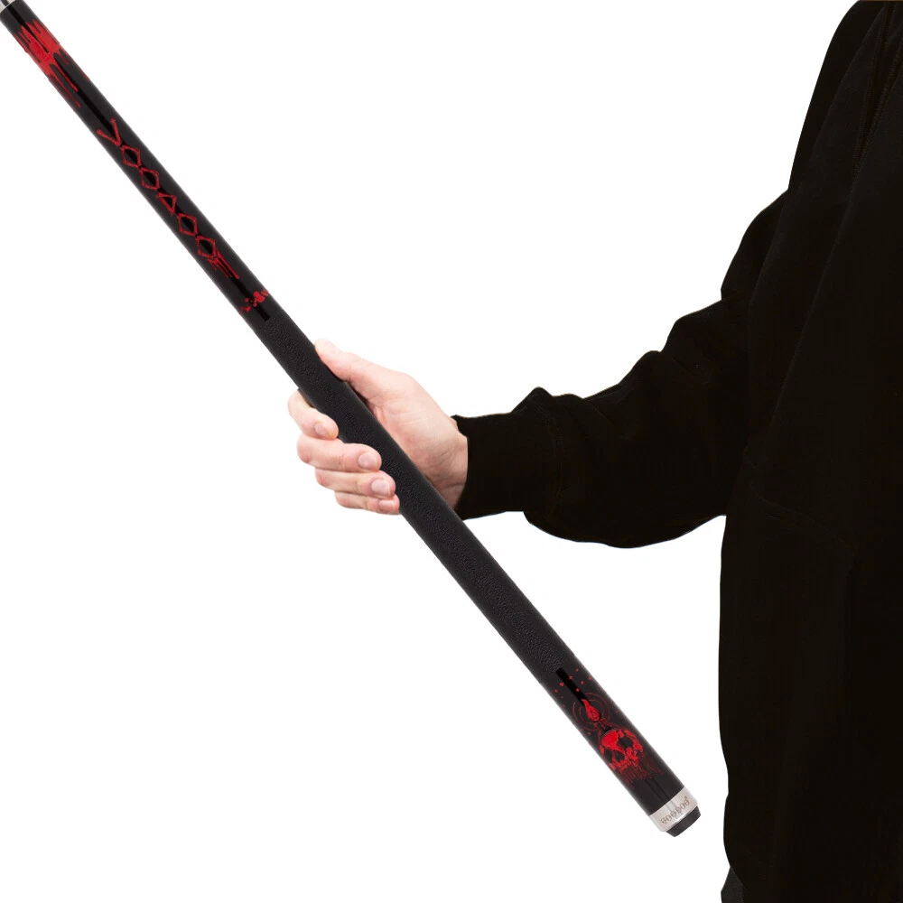 Voodoo VOD43 Cue Black & Red Skull Flame Design - Image 6